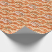 Oranges Gold Abstract Marble Design Geschenkpapier (Ecke)