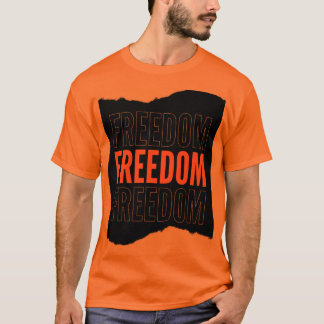 Oranges halbärmeliges T-Shirt