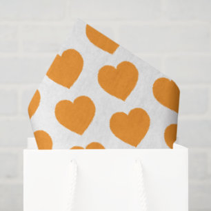 Oranges Herz Modern Happy Liebesnotizen Liebe Seidenpapier