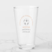 Oranges High-School-Fußballteam Personalisiert Glas (Rückseite)