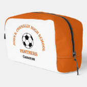 Oranges High-School-Fußballteam Personalisiert Waschbeutel (Rechte Ecke)
