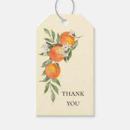 Oranges Hochzeitsbrause-Geschenkanhänger Geschenkanhänger