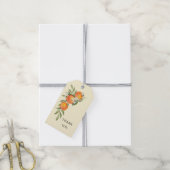 Oranges Hochzeitsbrause-Geschenkanhänger Geschenkanhänger (Mit Garn)