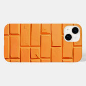 Oranges Hülle mit Ziegelmuster für iPhone im mutig (Rückseite (Horizontal))
