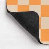 Oranges Karo-Gingham-Muster Mousepad (Ecke)