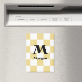 Oranges Karomuster Hintergrund Magnet (In Situ (Geschirrspüler))