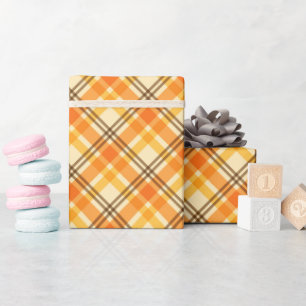 Oranges Karopapier Geschenkpapier