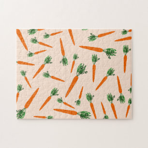 Oranges Karottenmuster Puzzle