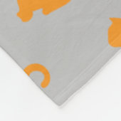 Oranges Katzenmuster Fleecedecke (Ecke)