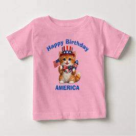 Oranges Kitten (1p) Patriotisches Kinder-T-Shirt Baby T-shirt