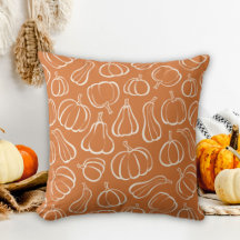 Oranges Kürbismuster Herbst Halloween Dekoration