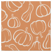 Oranges Kürbismuster Herbst Halloween Stoff (Nahaufnahme)