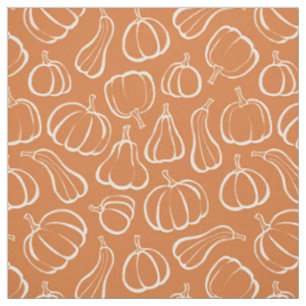 Oranges Kürbismuster Herbst Halloween Stoff