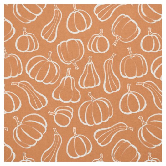 Oranges Kürbismuster Herbst Halloween Stoff (Muster)