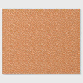 Oranges Kürbismuster Herbst Herbstparty Halloween- Geschenkpapier (Flach)