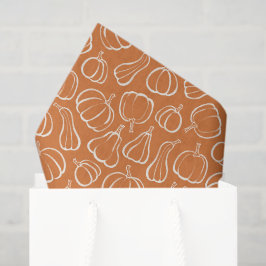 Oranges Kürbismuster Herbst Herbstparty Halloween- Seidenpapier
