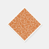 Oranges Kürbismuster Herbst Herbstparty Halloween- Serviette (Ecke)