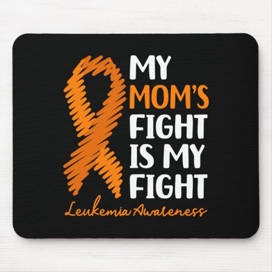 Oranges Leukämie-Bewusstseinsband Mutter Überleben Mousepad (Vorne)