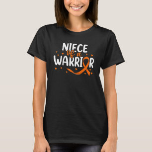 Oranges Leukämie-Tante Onkel Nichte eines Kriegers T-Shirt