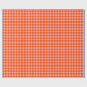 Oranges Licht Rosa Gingham Helle Fröhliche Kontrol Geschenkpapier (Flach)