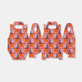 Oranges Löwenkopf-Tiermuster-Design Geschenkschachtel (Ungefaltet)