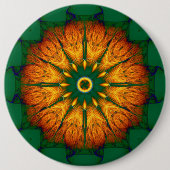 Oranges Mandala Button (Vorderseite)