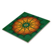 Oranges Mandala Fliese (Seite)