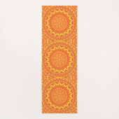 Oranges Mandala-Yoga-Zentrum Warmes Boho-Design  Yogamatte (Rückseite)