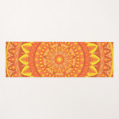 Oranges Mandala-Yoga-Zentrum Warmes Boho-Design  Yogamatte (Vorderseite (Horizontal))