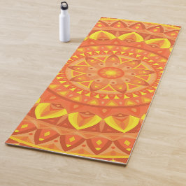 Oranges Mandala-Yoga-Zentrum Warmes Boho-Design Yogamatte