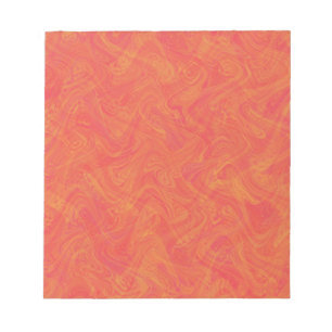 Oranges Marmormuster Notizblock