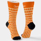 Oranges marokkanisches Musterdesign Socken (Gewinkelt)