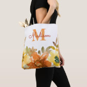 Oranges Monogramm-Name-Geschenk Tasche (Von Nahem)