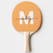 Oranges Monogramm Tischtennis Schläger (Vorderseite)