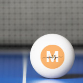 Oranges Monogramm Tischtennisball (Netto)