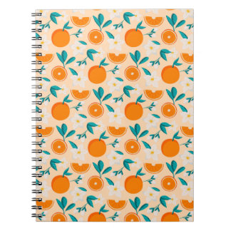 Oranges Muster | Frische Zitrusgestaltung Notizblock