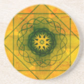 Oranges Muster geometrischer Sterne Getränkeuntersetzer (Vorne)