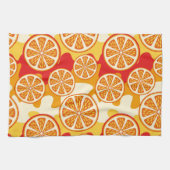 Oranges Muster Geschirrtuch (Horizontal)
