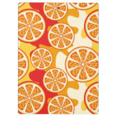 Oranges Muster Klemmbrett (Rückseite)