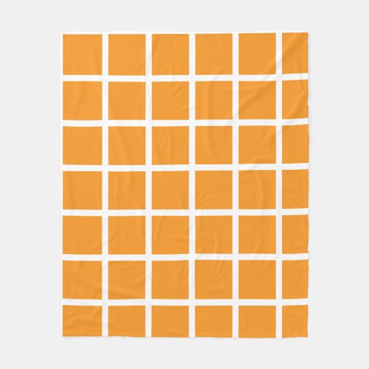 Oranges Muster mit weißen Rändern Fleecedecke (Vorderseite)