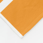 Oranges Muster mit weißen Rändern Fleecedecke (Ecke)