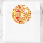 Oranges Muster Runder Aufkleber (Tasche)
