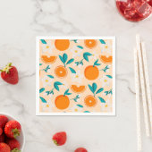 Oranges Muster Serviette | Frisches Zitrus Design (Beispiel)