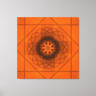 Oranges Muster Sternenmuster Leinwanddruck