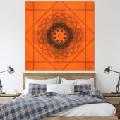 Oranges Muster Sternenmuster Leinwanddruck (Insitu (Schlafzimmer))