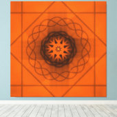 Oranges Muster Sternenmuster Leinwanddruck (Insitu (Holzboden))