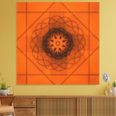 Oranges Muster Sternenmuster Leinwanddruck (Insitu (Wohnzimmer))