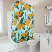 oranges on leaf branches seamless pattern, citrus  duschvorhang (Beispiel)