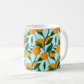 oranges on leaf branches seamless pattern, citrus kaffeetasse (VorderseiteRechts)