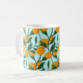 oranges on leaf branches seamless pattern, citrus kaffeetasse (Vorderseite Links)
